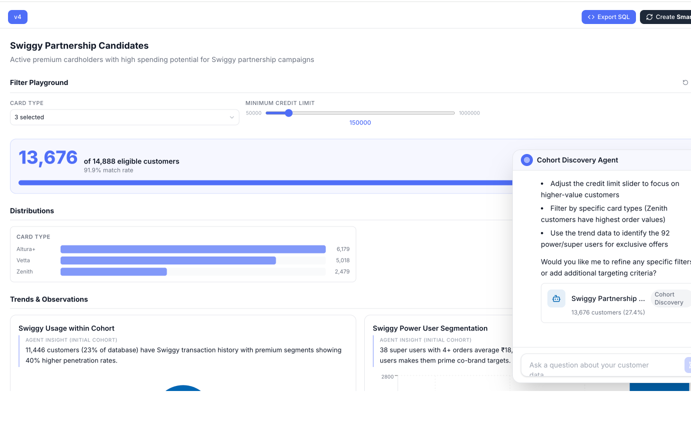 Cohort Discovery Agent — Swiggy partnership candidate filtering